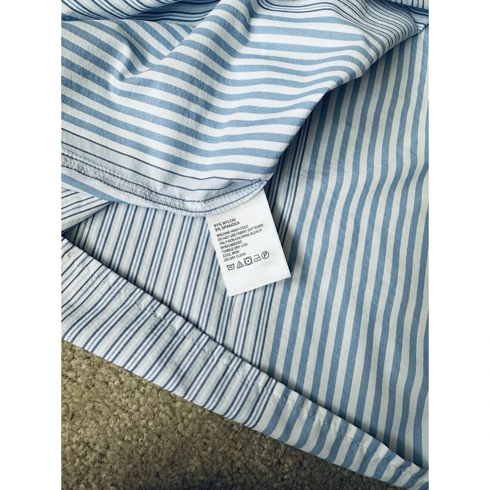 Tommy Bahama Shirt Mens Large Blue‎ Siesta Key Performance Marlin Stretch